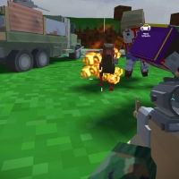 Blocky Zombie And Vehicle Shooting