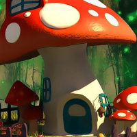 Funny Mushroom Houses Jigsaw