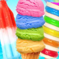 Rainbow Ice Cream And Popsicles