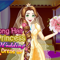 Long Hair Princess Wedding Dress up